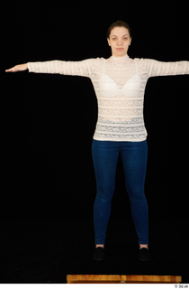  Ellie Springlare black sneakers blue jeans long sleeve shirt pink turtleneck standing t-pose whole body 0001.jpg